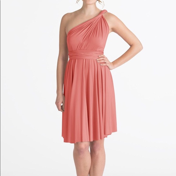 Sakura MIDI Infinity Convertible Dress in Coral - Picture 3 of 6